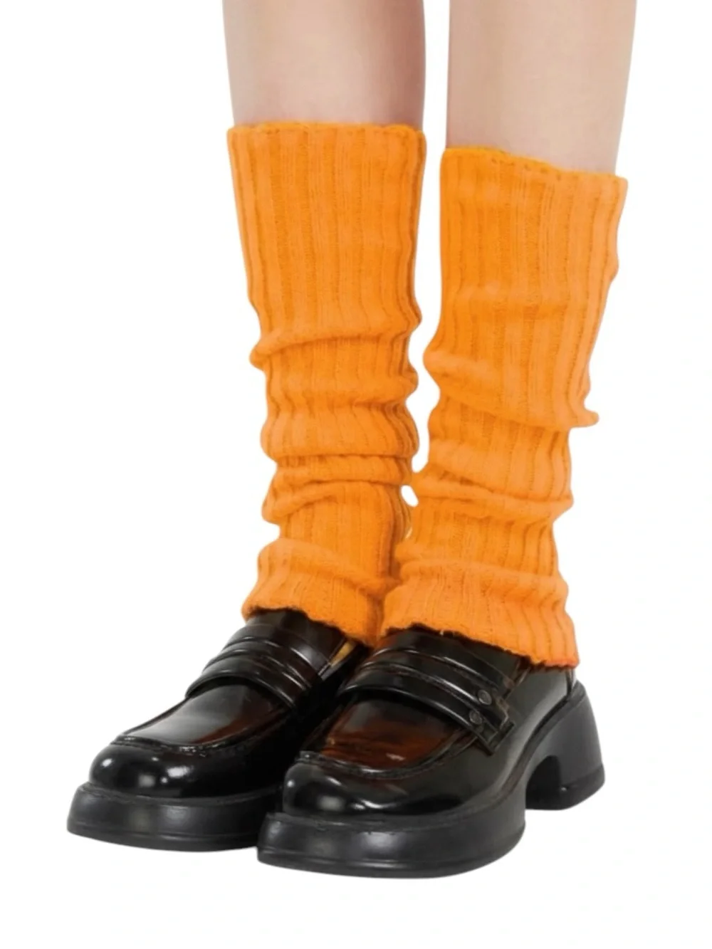 🆕Orange Knitted Leg Warmers